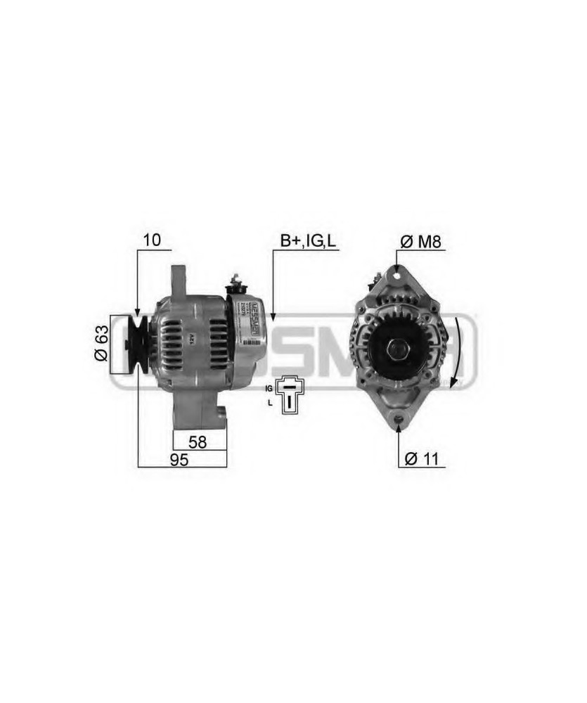 ALTERNATORE -  FEROZA Hard Top   FEROZA Soft Top  PORTER 12V45AH