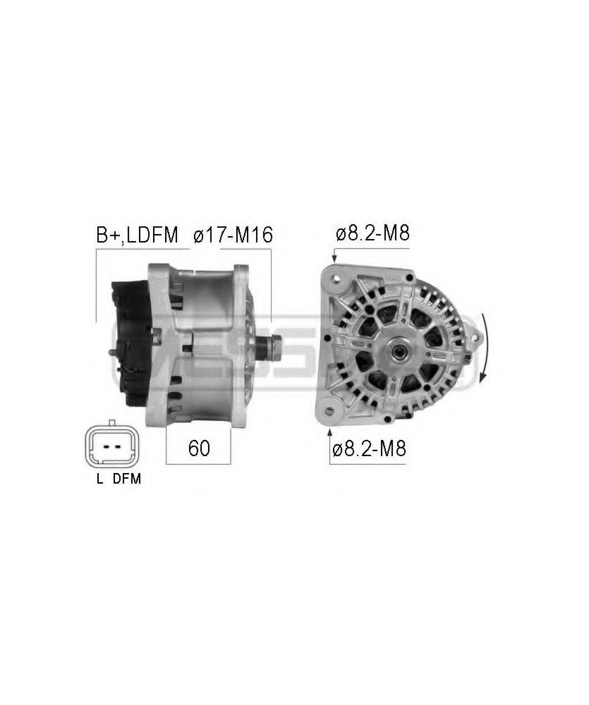 ALTERNATORE 14V 110AH ALMERA/SCENIC DCI