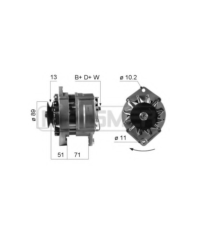 ALTERNATORE - 24V 80AH EuroCargo  Eurost EuroTech MP  EuroTech MT  EuroTrakker