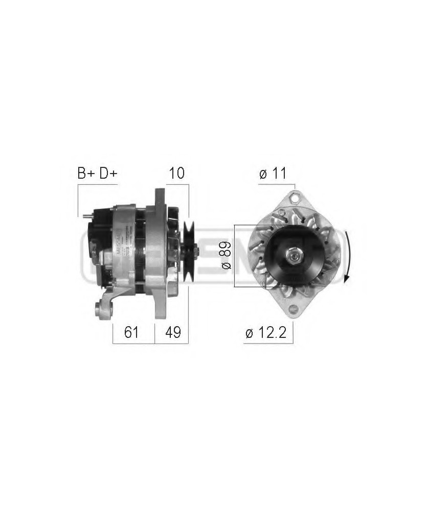 ALTERNATORE 12V 55AH  DAYLI 35.12