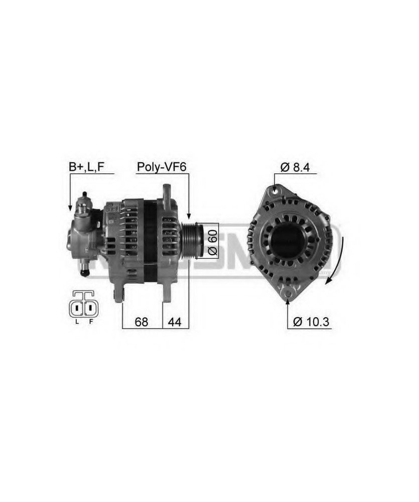 ALTERNATORE 14V 100A  ASTRA H CORDA  MERIVA_ALTA QUALITA