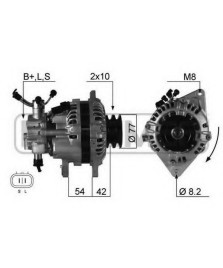 ALTERNATORE GALLOPER TERRACAN 90 AMP