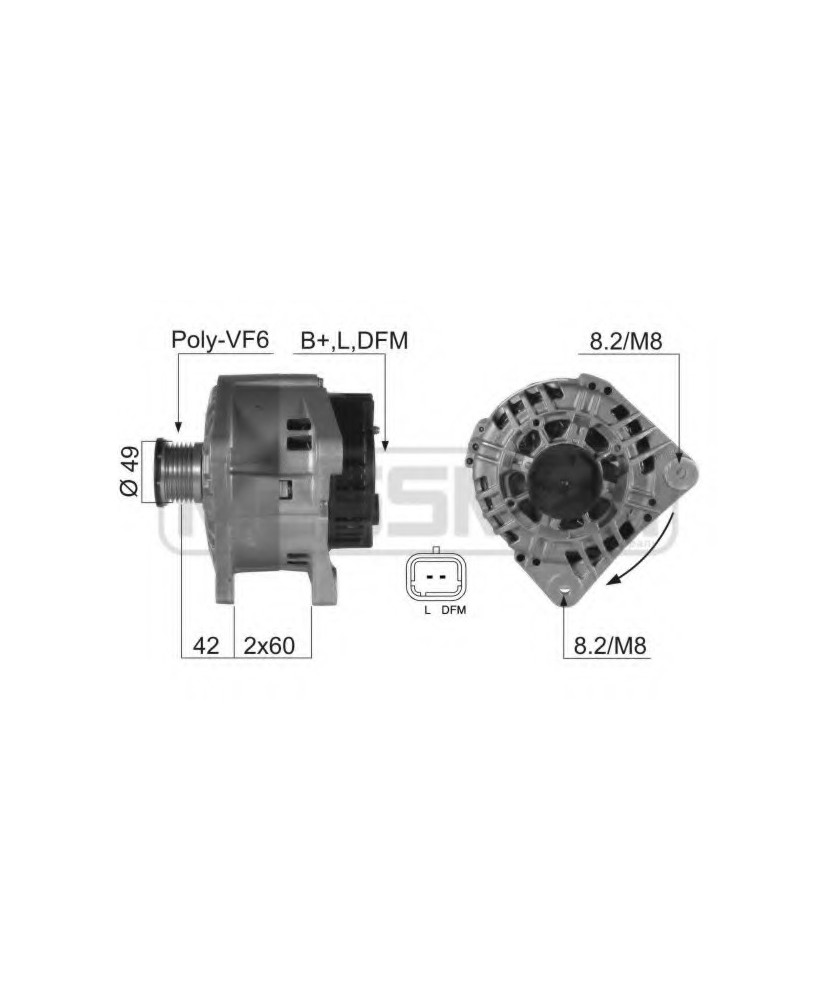 ALT VALEO SG12B071 12V 125Amp PFR6       ALTERNATORE  12V - 125 A6 GOLE