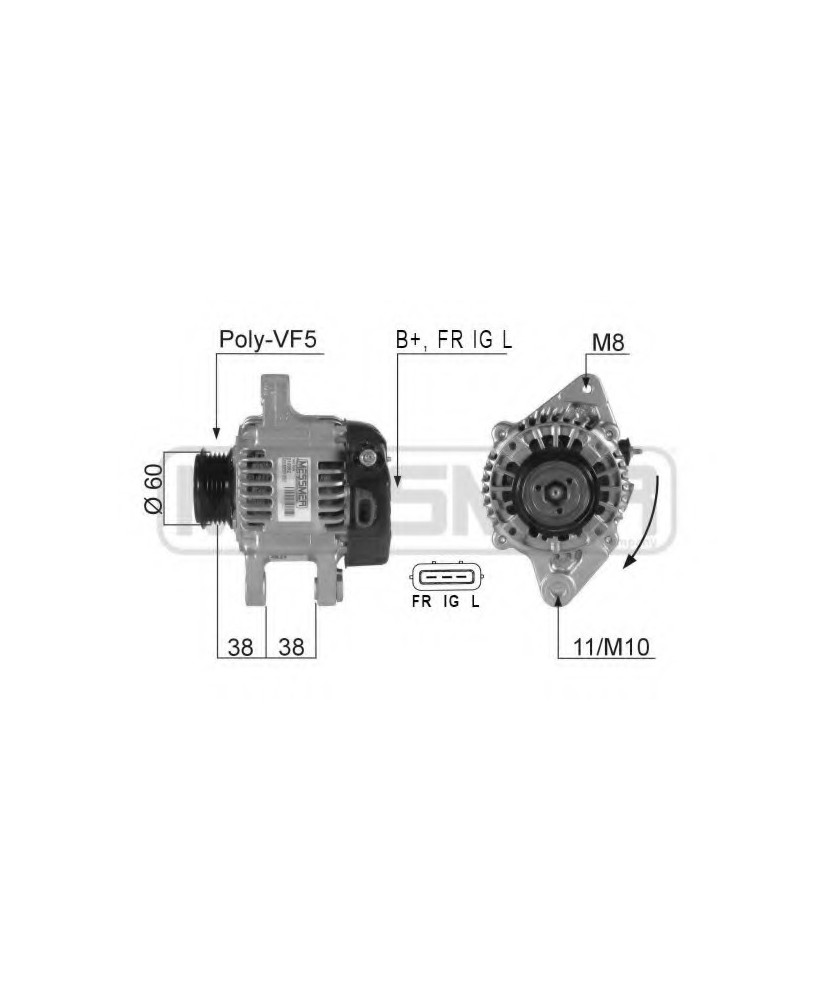 ALTERNATORE  YARIS 1.4 D-AD