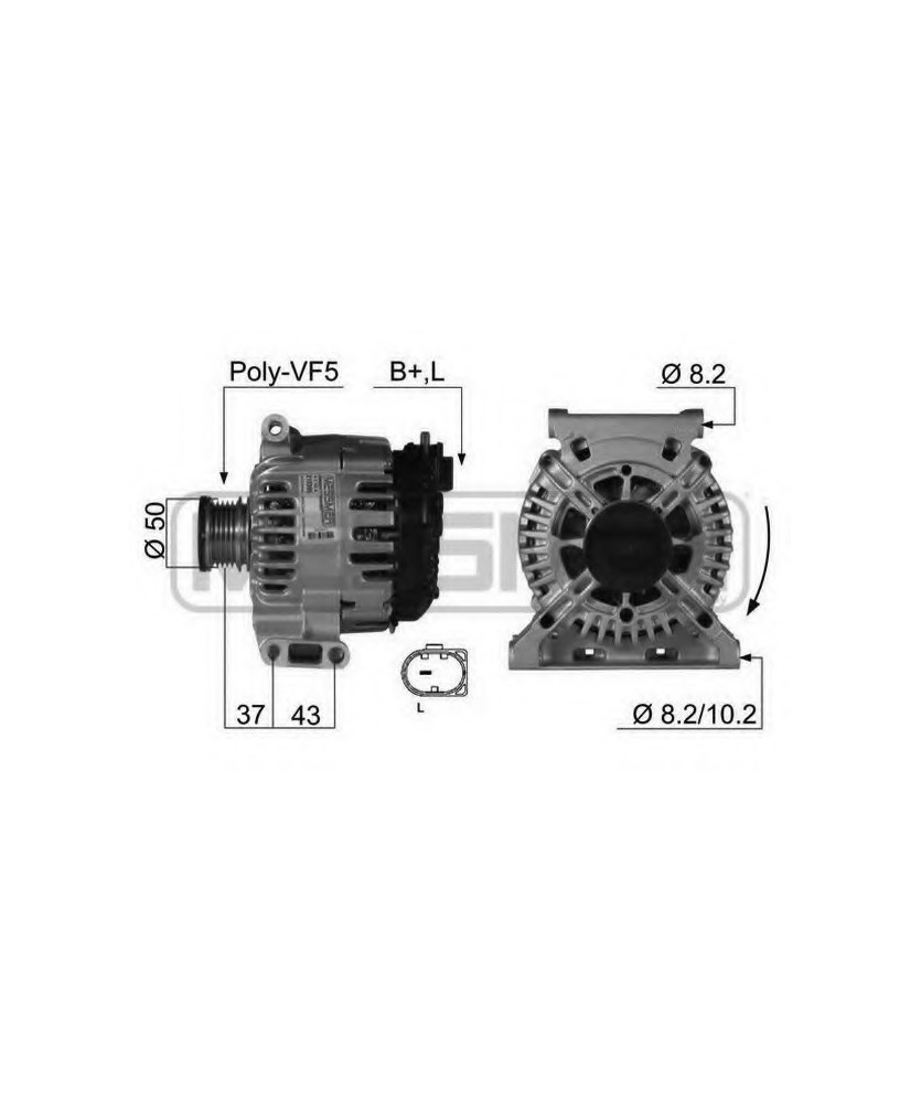 ALT. 14V 140A  CLASSE A B C       FORFOUR