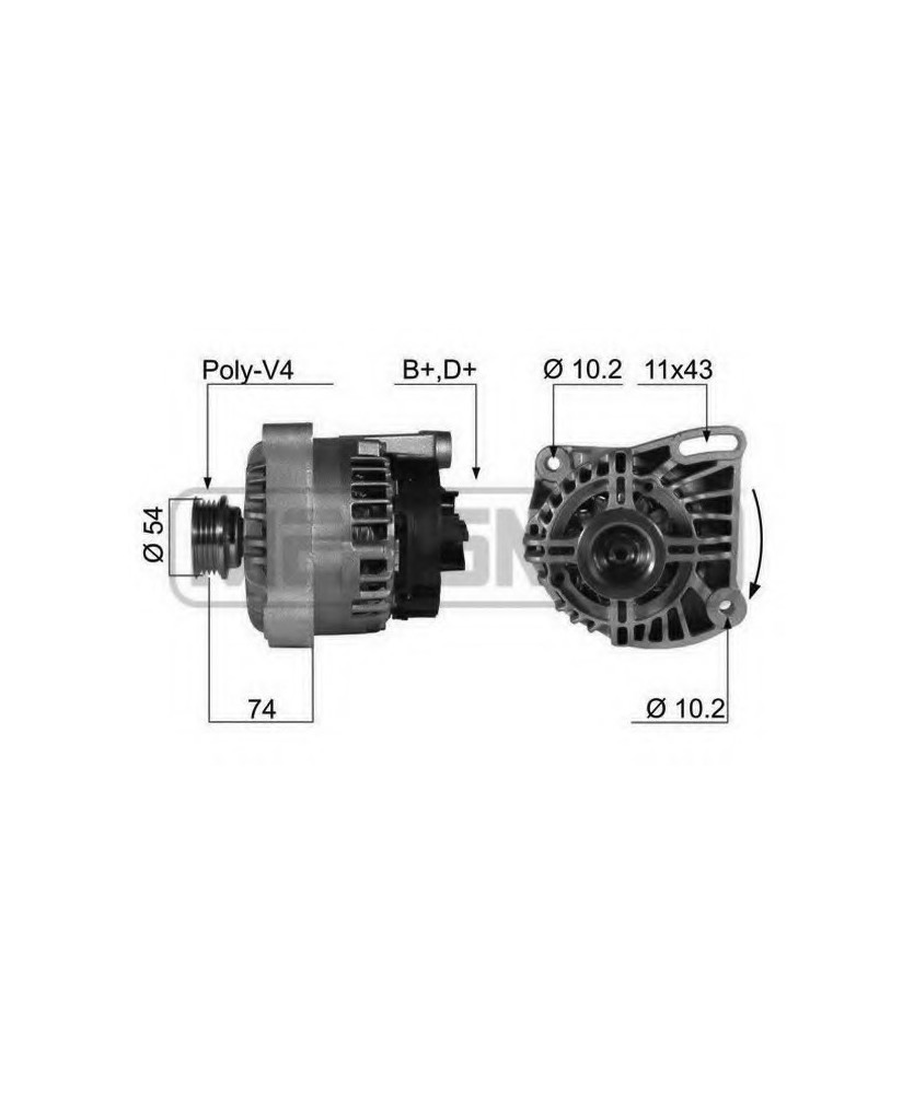 ALTERNATORE -  MITO  500  500L  BRAVO  DOBLO  GRANDE PUNTO