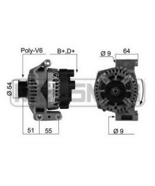 ALTERNATORE.14V/90A/ MUSA Y/   ASTRA-MERIVA-AGILA/ QUBO-PUNTO-PAND