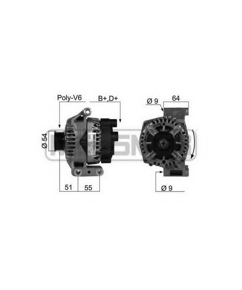 ALTERNATORE.14V/90A/ MUSA Y/   ASTRA-MERIVA-AGILA/ QUBO-PUNTO-PAND