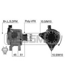 ALT.12V-80A  FIESTA/FUSION  2   (C/PULEGGIA FRIZIONATA)