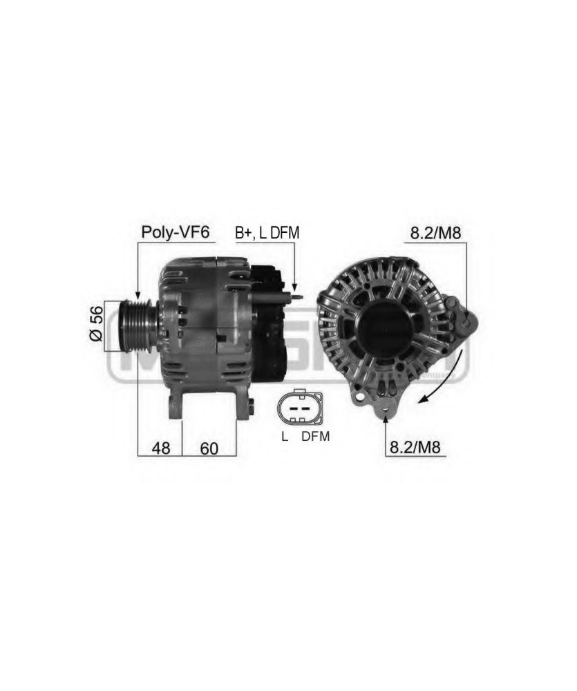 ALTERNATORE 14V 140A  A1 A3 A4 TT SE  FABIA  CADDY POLO PASSAT