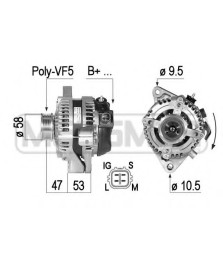 ALTERNATORE 1042103050 12V 130Amp PFR5    AVENSIS VERSO RAV 4 III