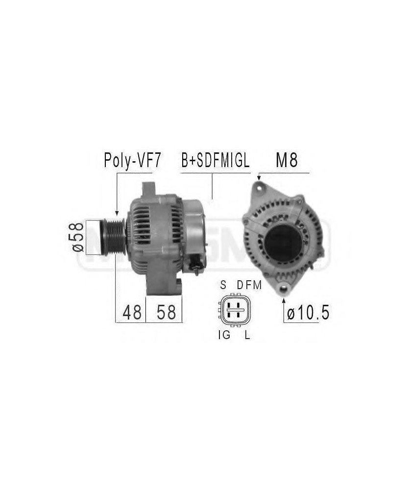 ALTERNATORE 14V 85A  LAND CRUISER