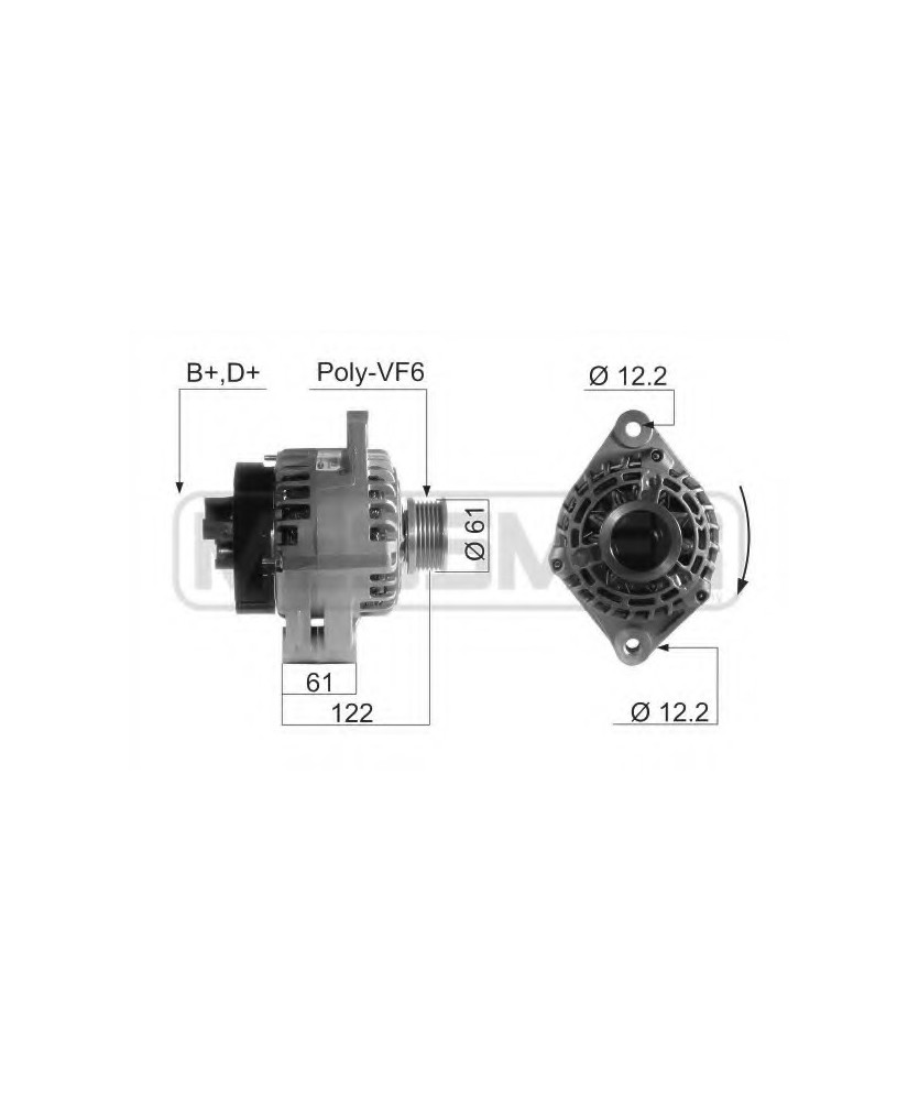 ALTERNATORE AR 147 1.9 JTD 16V / FI BRAV  12V - 120A