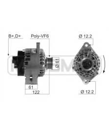 ALT.14V 140A ALFA 147 156 159 MARELLI     SEDICI PUNTO  DELTA