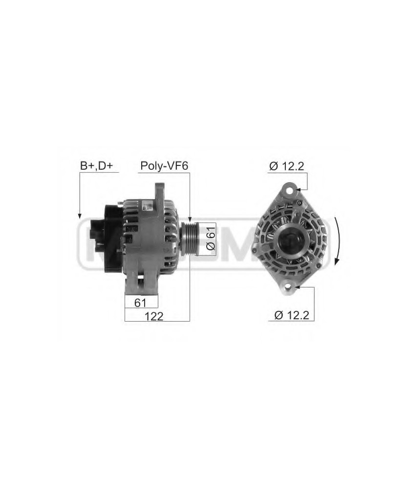 ALT.14V 140A ALFA 147 156 159 MARELLI     SEDICI PUNTO  DELTA