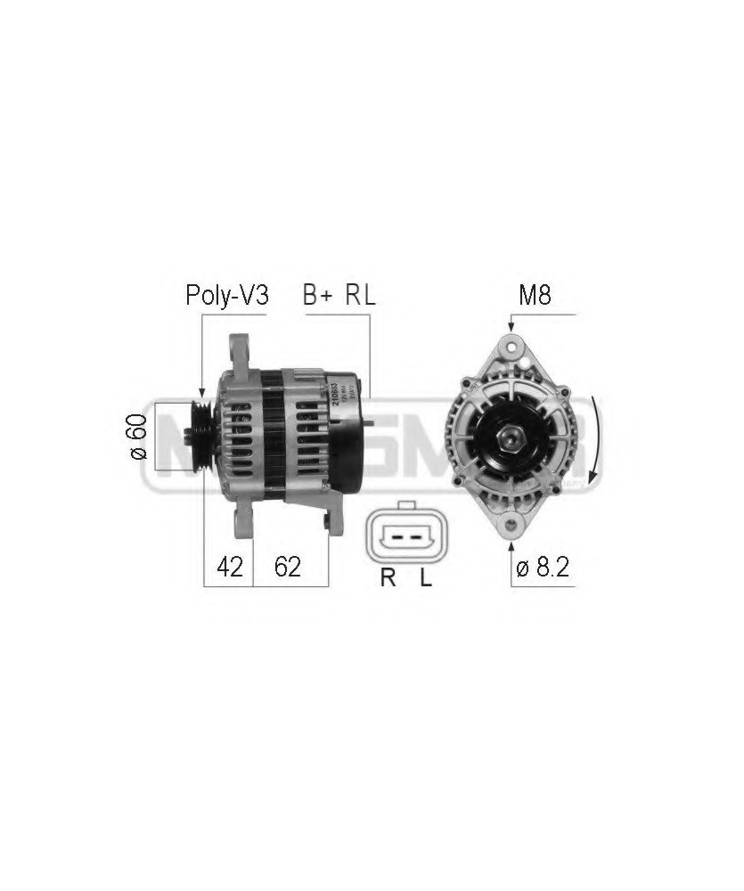 ALT. - 12V 65A -  - MATIZ (KLYA  * *                 ADATT.96566261