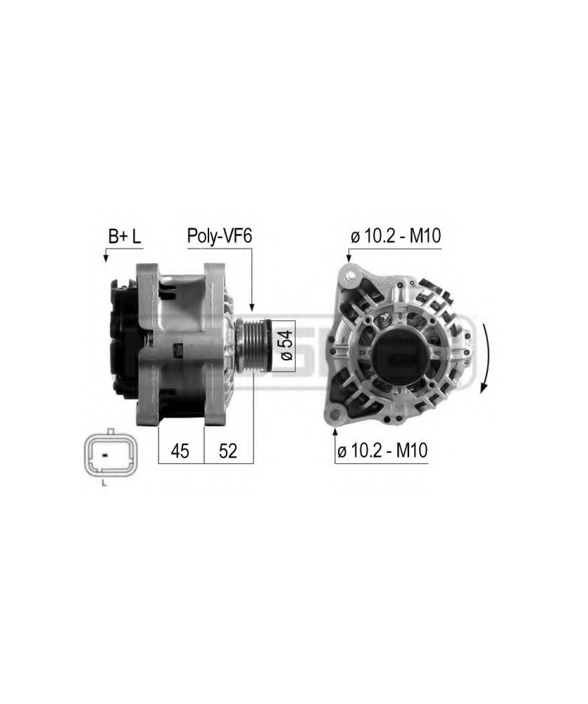 ALTERNATORE  NEMO 1.4 HDI/PSA     ALTERNATORE NEMO HDI/PSA 12V 90AH