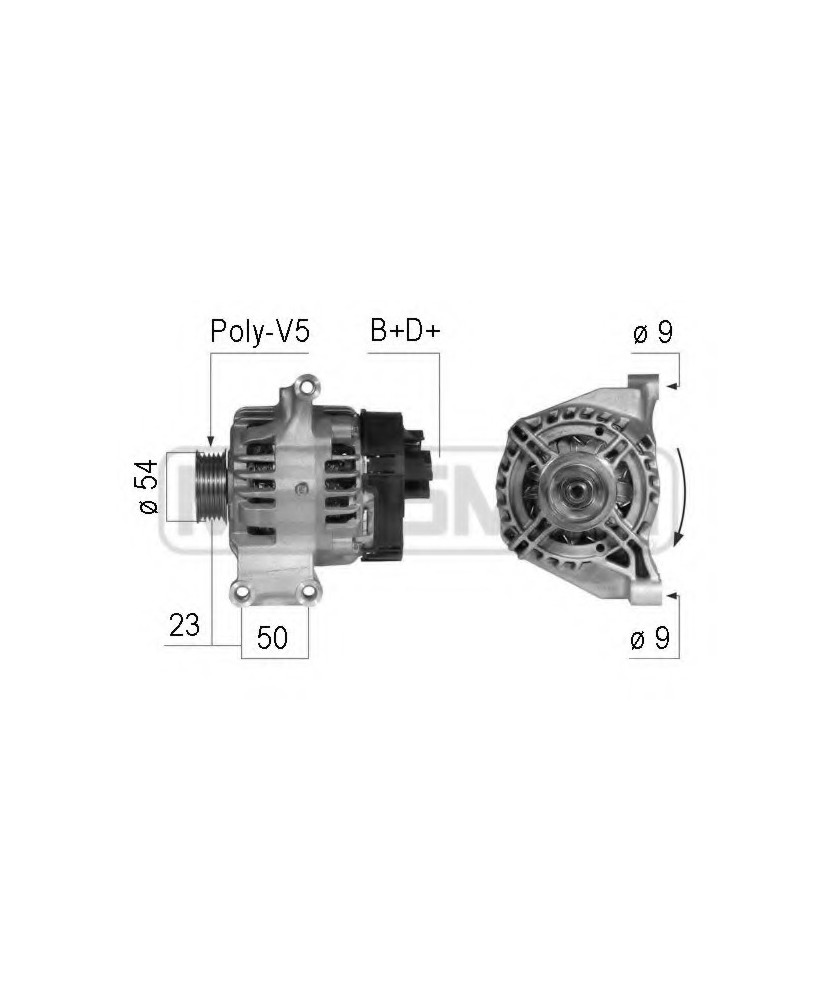 ALTERNATORE - ABARTH 500 / 595  120AH    PUNTO  500  500 C DOBLO GRANDE PUNT