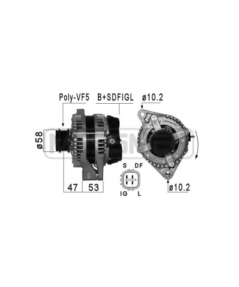 ALTERNATORE 1042103050 12V 130Amp PFR5    AVENSIS VERSO RAV 4 III