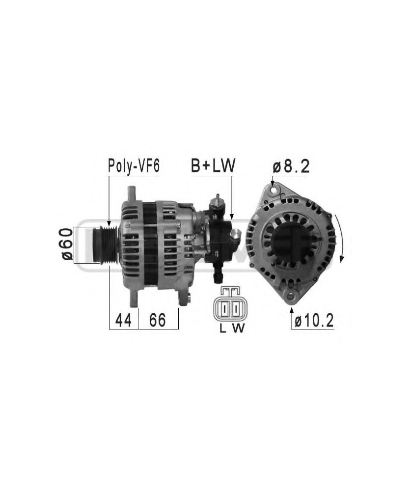 ALTERNATORE  COMBO CORSA 100AH