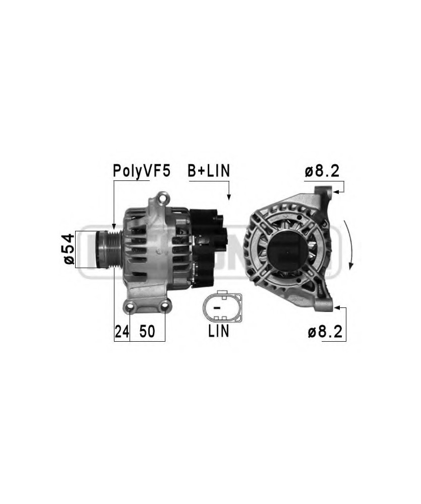 ALTERNATORE AR MITO / FI 500 / 500L / PA 120AH