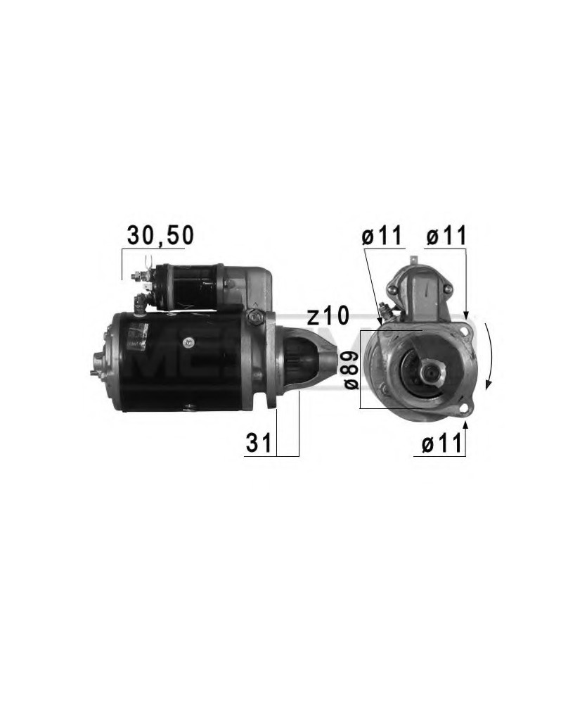 MOTORINO AVVIAMENTO 12V 2.8KW  DAYLI 358