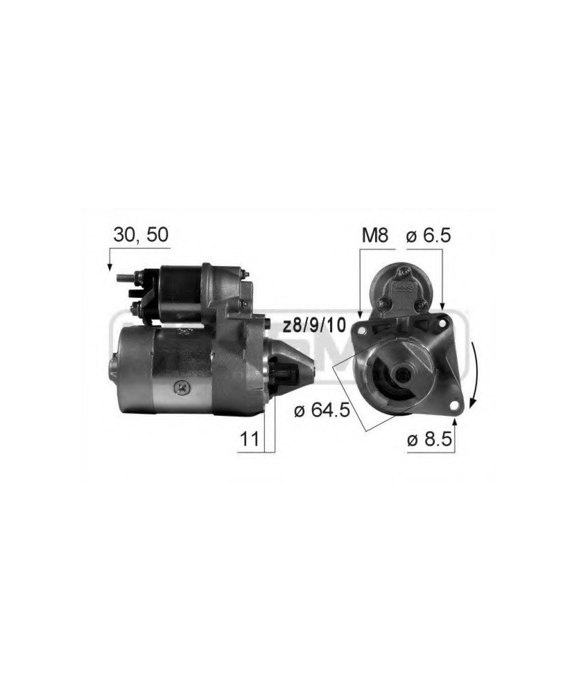 MOTORINO 12V 0.8KW PALIO/PUNTO/Y B  NUOVA 500 -600 1.1