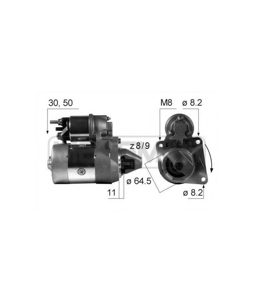 MOT.AVV. MARELLI 63223200 12V 0 80kW 9T   BRAVA 500 PUNTO 600