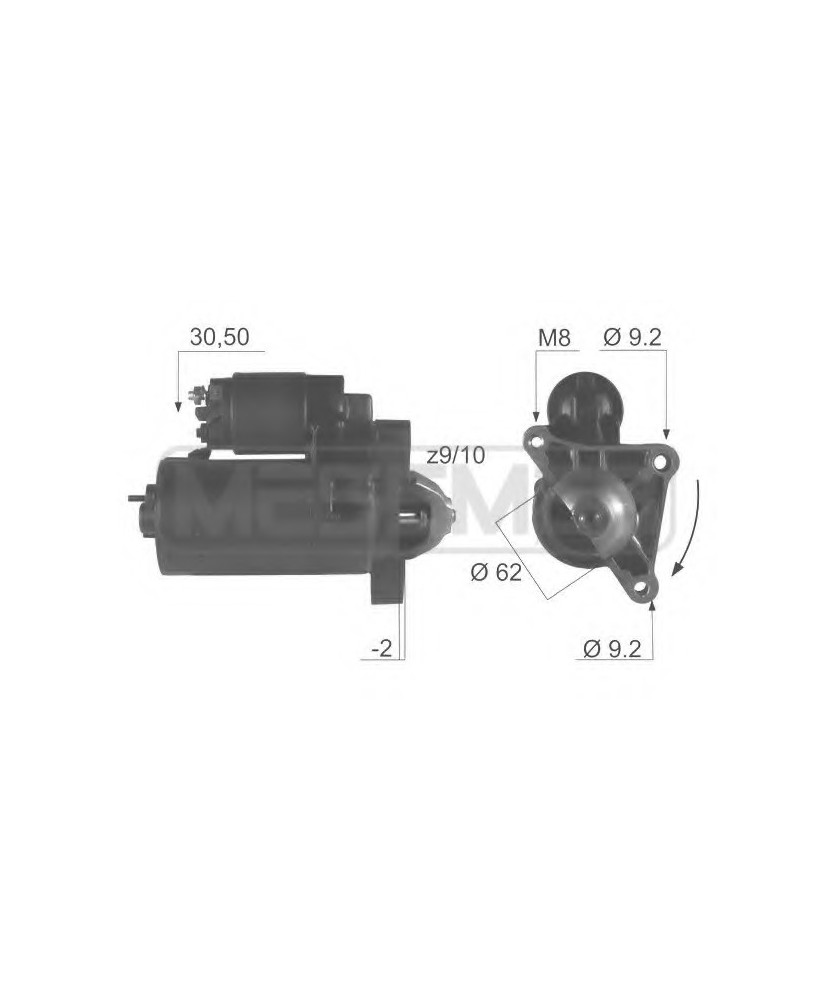 MOT.AVV. 12V 0 9KW  C2 C3 C4      XSARA PICASSO PEUT 106 205 306 307