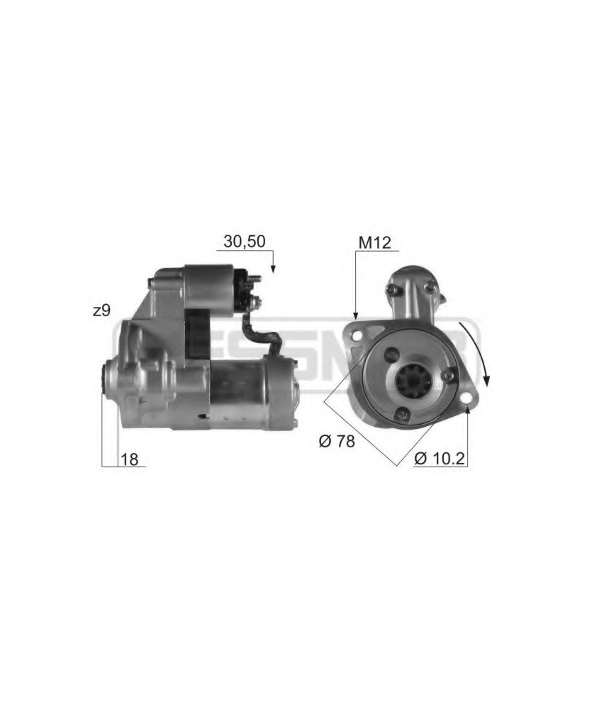 MOTORINO 12V 1.4KW  CORSA A/B 1.5TD  DENTI 9