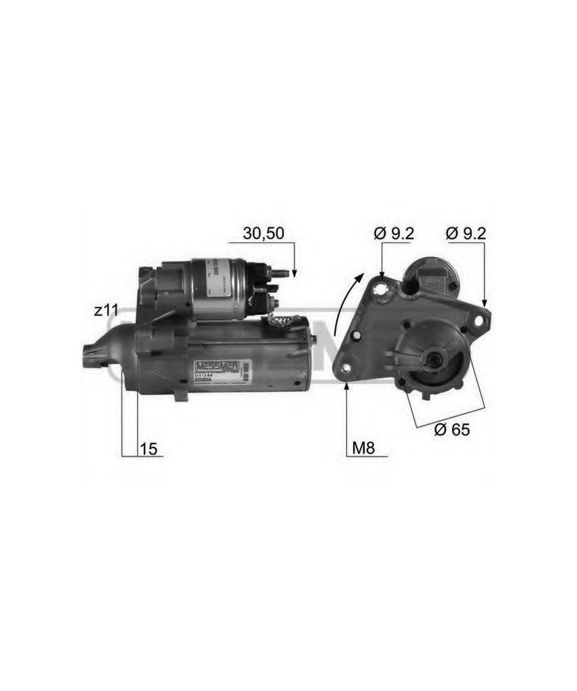 MOTORINO AVVIAMENTO VALEO D6RA110 12V 1   12V - 1 4 KW