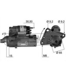 MOTORINO AVVIAMENTO VALEO D6RA110 12V 1   12V - 1 4 KW