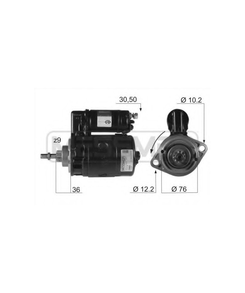 MOTORINO AVVIAMENTO-12V 0 7KW.- KAEFER /TRANSPORTER-