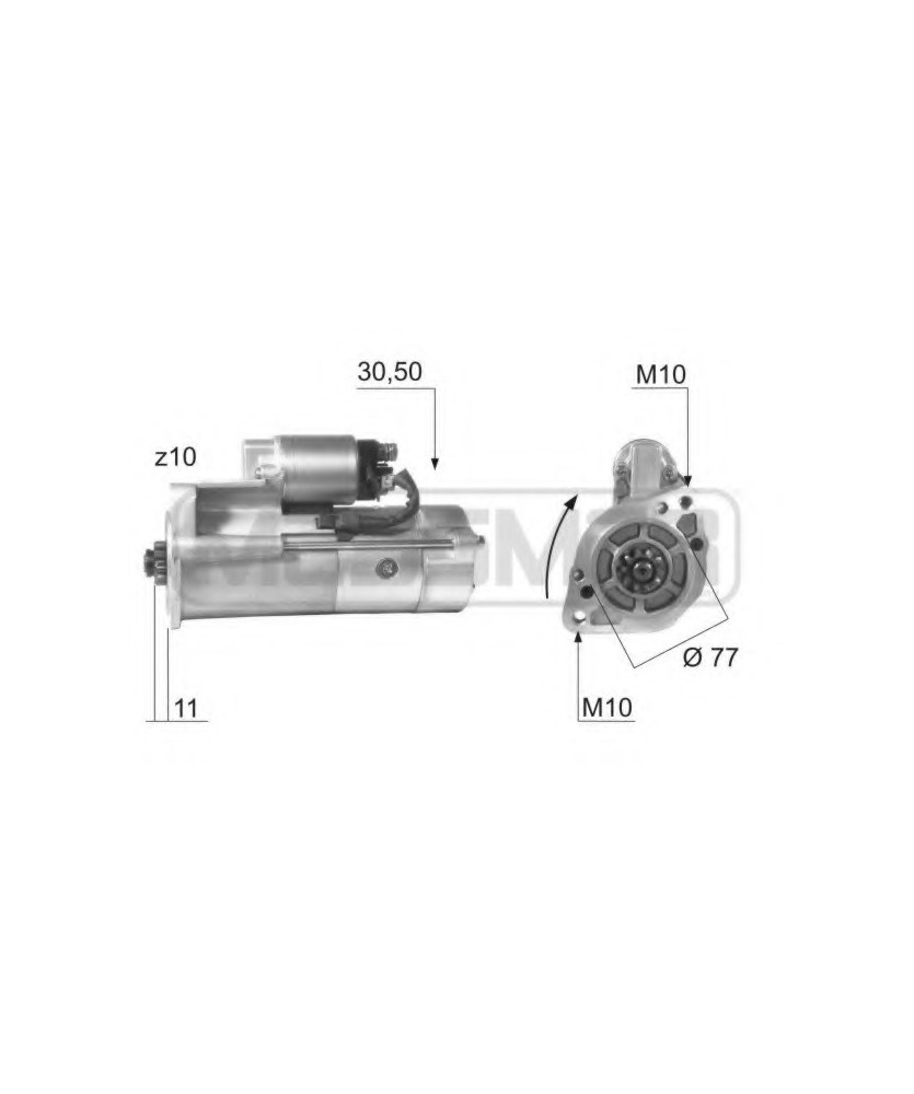 MOTORINO AVVIAMENTO 12V 2 2KW PAJERO