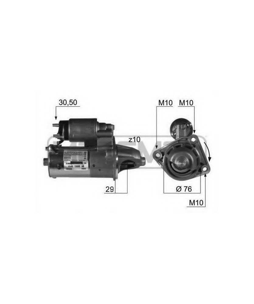 MOTORINO D AVVIAMENTO 12V 1 1Kw      FIESTA IV VISTEON ORIGINALE/