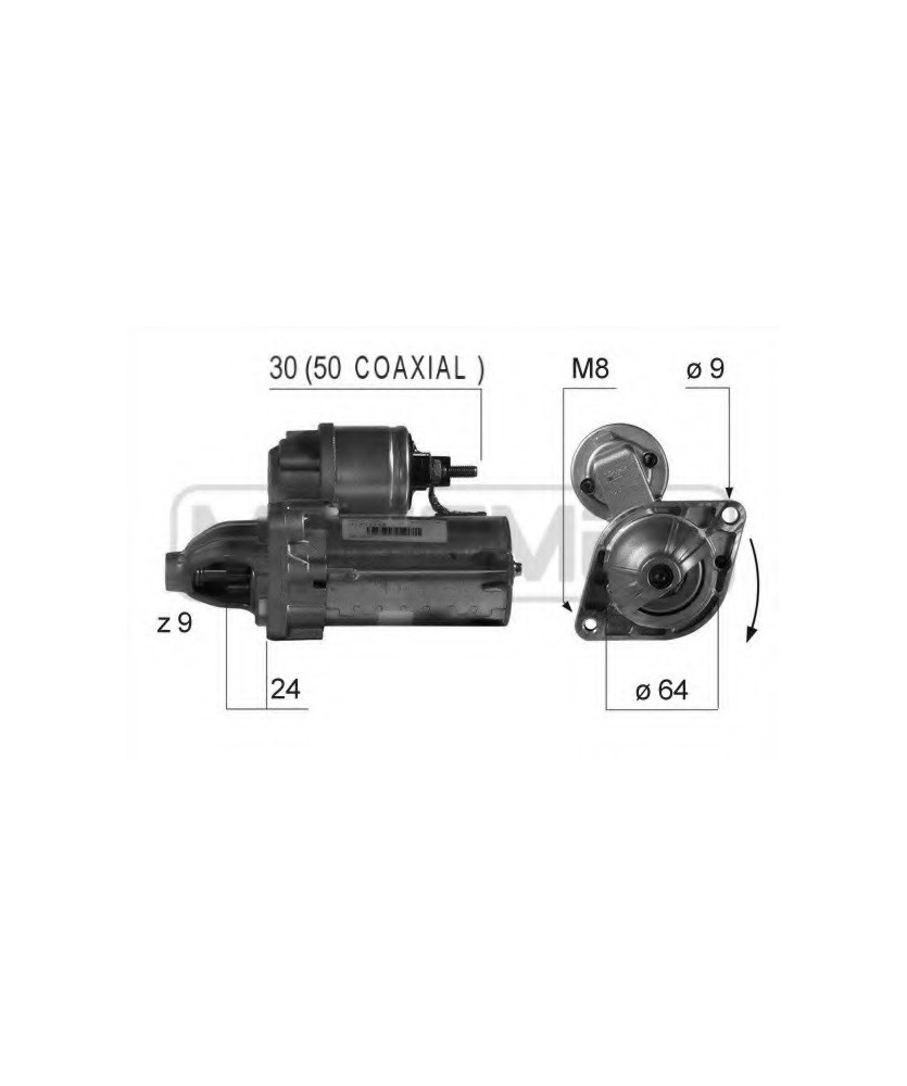 MOTORINO.AVVIAMENT.12V/1.3KW//  MITO/ PUNTO IDEA 12V/1.3