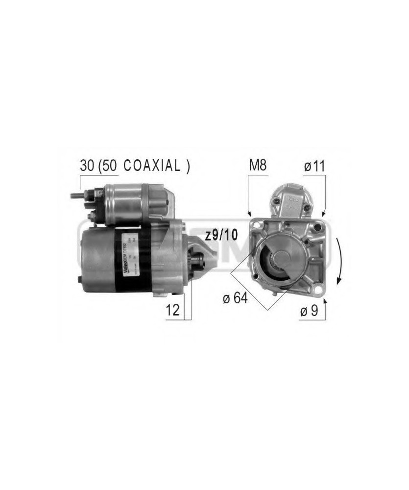 MOTORINO 12V 0.9KW GRANDE PUNTO/MUSA BZ  BRAVO