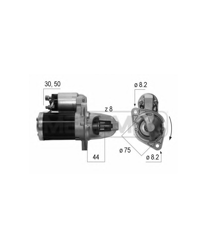 MOTORINO AVVIAMENTO 12V 0.9KW