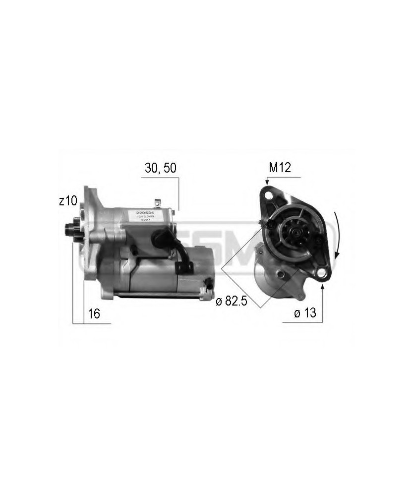 MOTORINO AVVIAMENTO 2KW LAND CRUISER