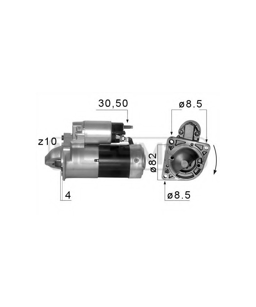 MOT.AVV.  M1T30171 12V 1 80kW  10T CW ASTRA H-ZAFIRA 2005