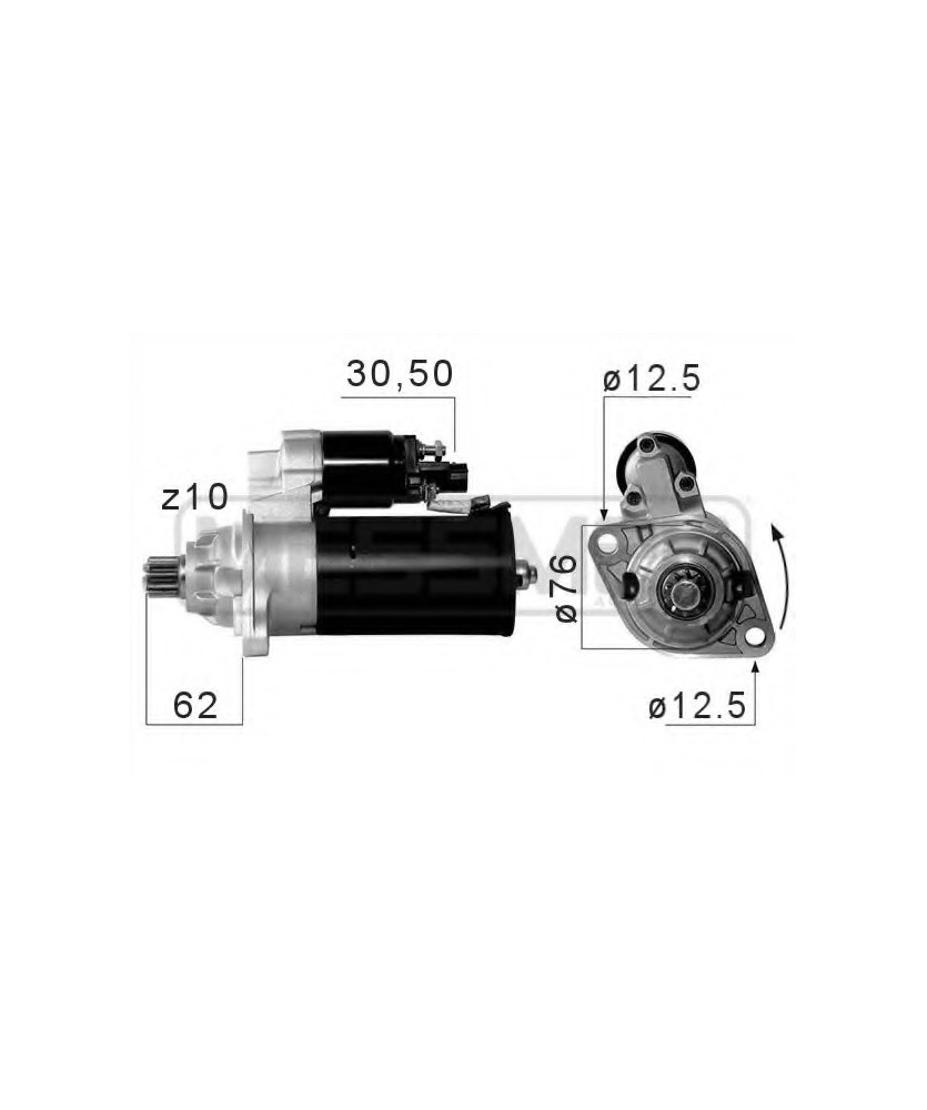 MOTORINO AVVIAMENTO 12V 2 20kW 10T     **                   CCW