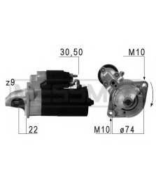 MOTORINO AVVIAMENTO 12V 1 80kW 9T        CW  S.1/3 X3 D