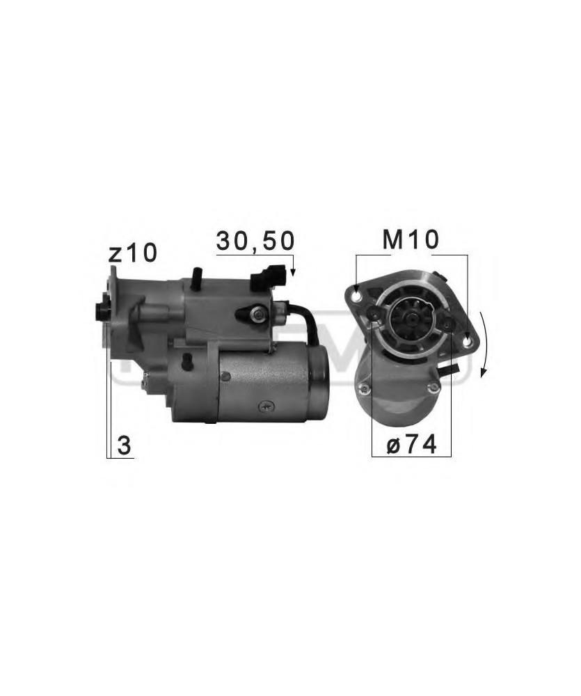 MOTORINO AVVIAMENTO  AVENSIS -     COROLLA 2.2 KW Z10 DENTI