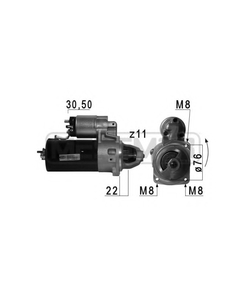 MOTORINO.AVVIAMENTO.APE CAR-LOMBARDINI    16/  M500 TENSIONE 12V