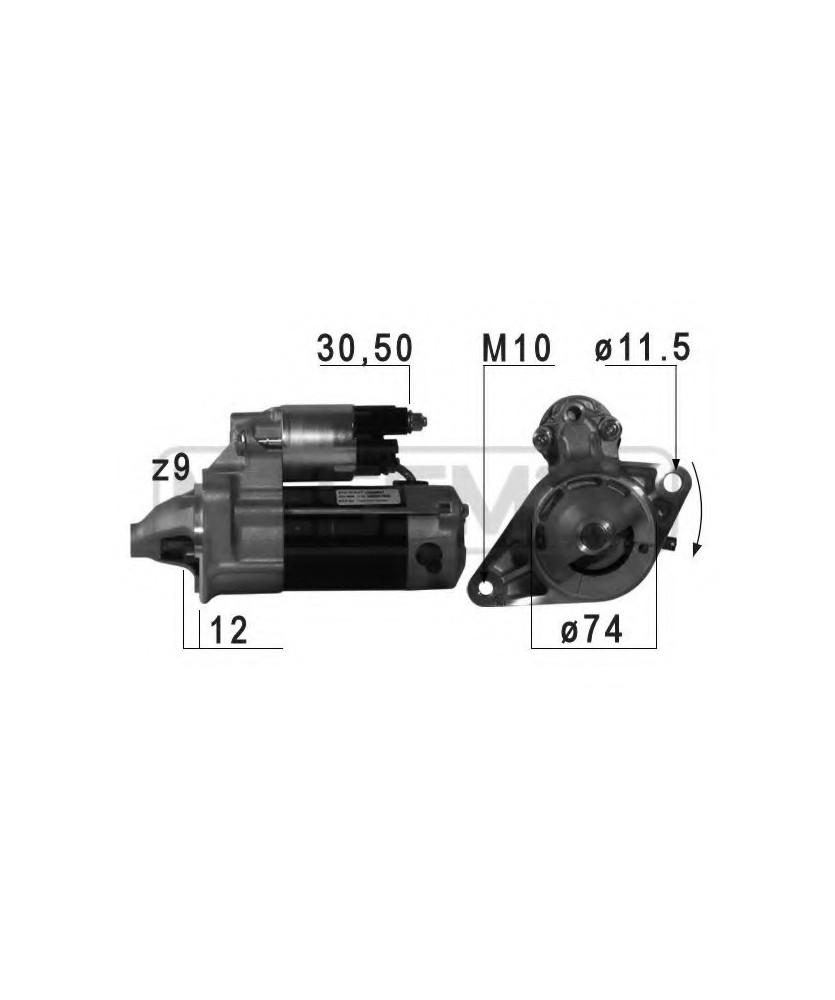 MOTORINO AVVIAMENTO 12V 1KW  YARIS