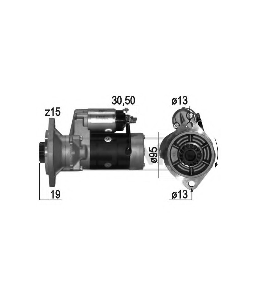 MOT.AVV. HITHI S1394 12V 2 00kW 15T CW