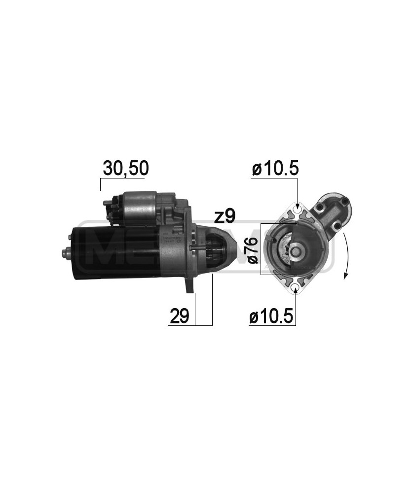 MOTORINO DI AVVIAMENTO 2.0KW LOMBARDINI   PORTER 1.6KW