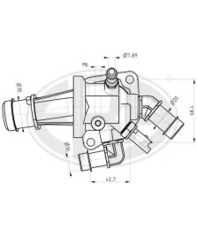 VALVOLA TERMOSTATICA 500/PANDA/PUNTO/IDEA/DOBLO-MUSA/YPSILON-KA