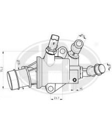 FLANGIA TERMOSTATO ALFA 159 1.9JTD       CROMA 1.9 MTJ