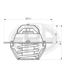 TERMOSTATO  A3 A4 A6 TT 1.8          GOLF IV V 1.8 POLO 1.6 TOURAN